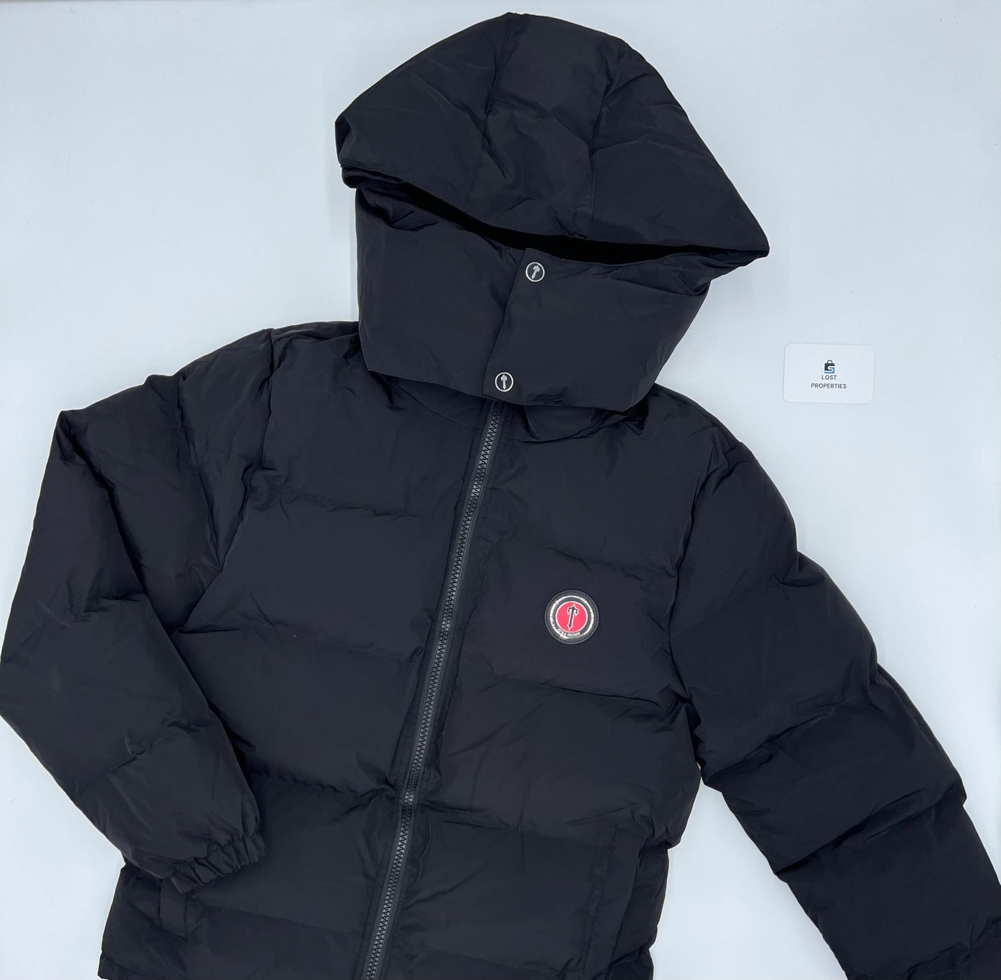 Trapstar Irongate Detachable Hooded Puffer Jacket - Black/Infrared