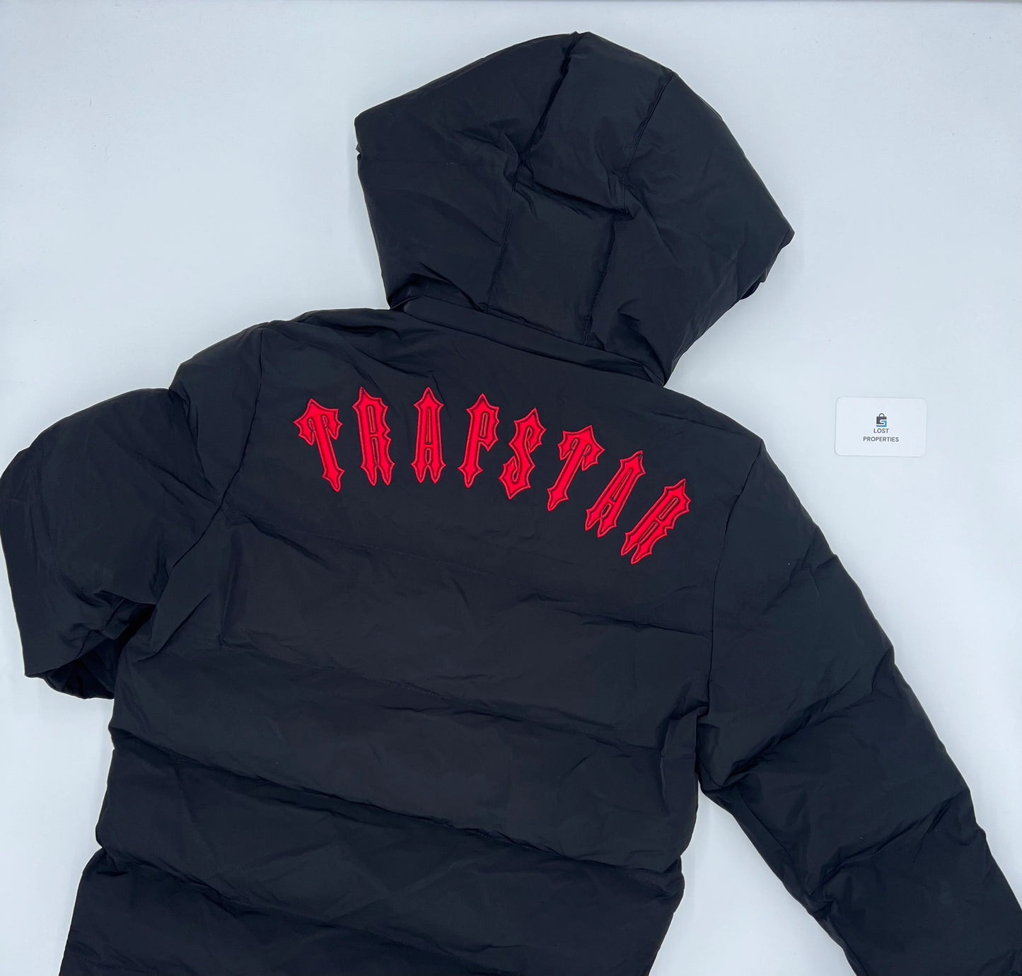 Trapstar Irongate Detachable Hooded Puffer Jacket - Black/Infrared